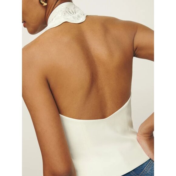REFORMATION Primrose Vest in Cream Size US 6 NWT - Picture 11 of 11